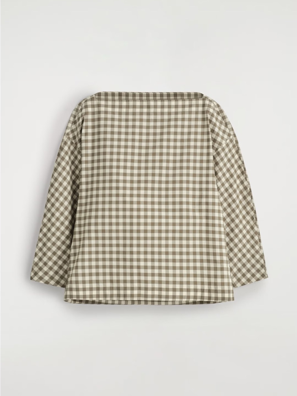 Cos boatneck gingham cotton blouse, size 4, like new